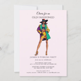 Ancien mode" Invitation d'anniversaire