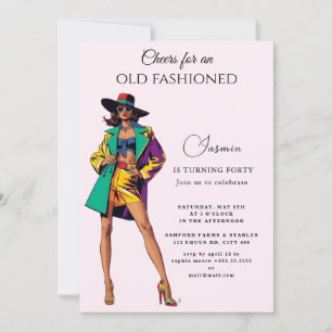 Ancien mode" Invitation d'anniversaire