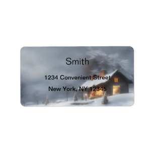 Ancien mode Noël Adresse de retour Étiquette