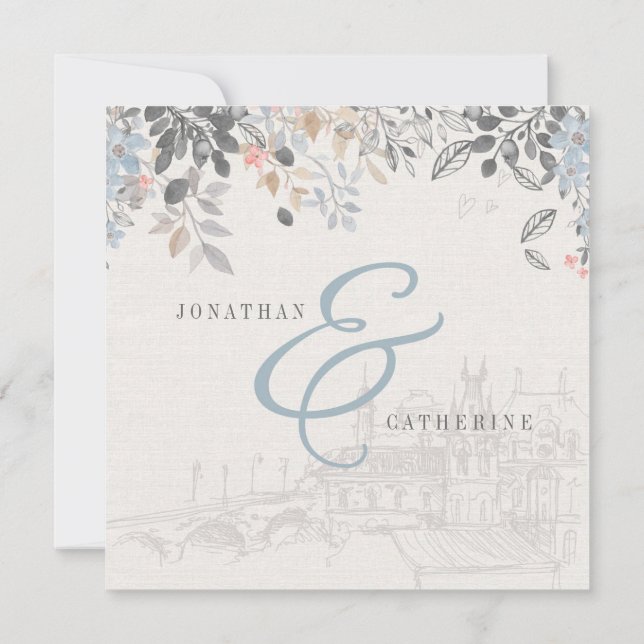 Ancien Monde Charme Bridal Douche Invitation (Dos)