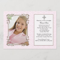 Ancien Monde, Damas roses, photo Invitation religi