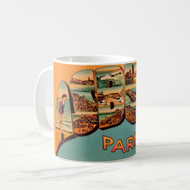 Ancien Mug Carte Postale d'Asbury Park (Devant gauche)
