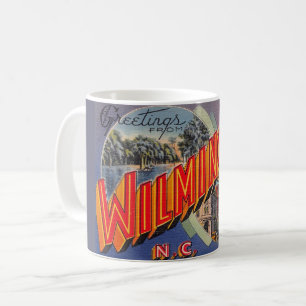 Ancien Mug Carte Postale de Wilmington NC
