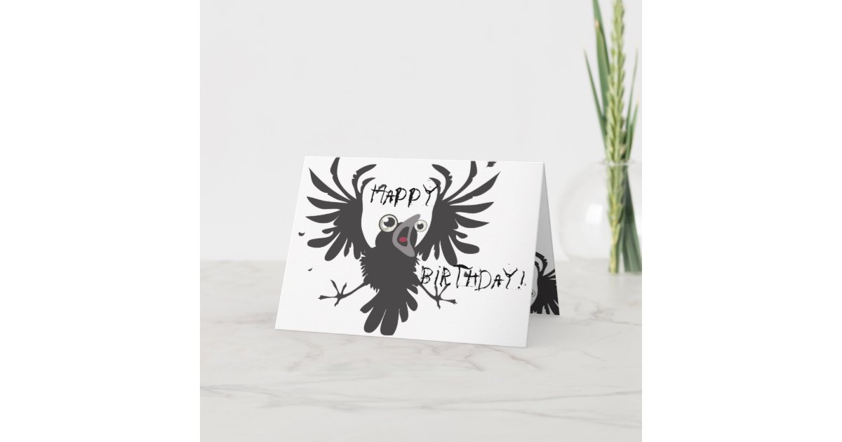 Ancien Oiseau Fou Joyeux Anniversaire Carte Rav Zazzle Fr