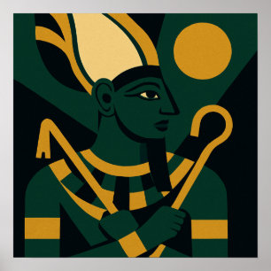 Ancien Osiris Divine égyptienne Dieu Poster