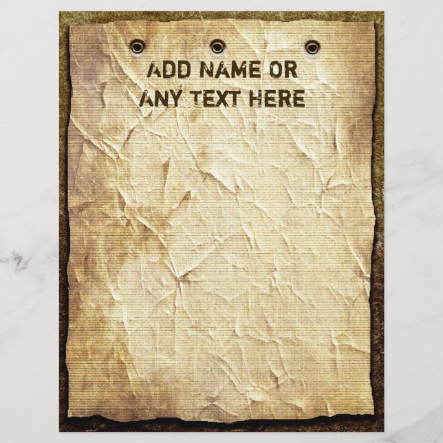 Ancien papier Signer sur papier en bois (Devant)