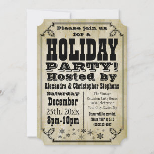 Ancien Pays Vintage Fête Invitation