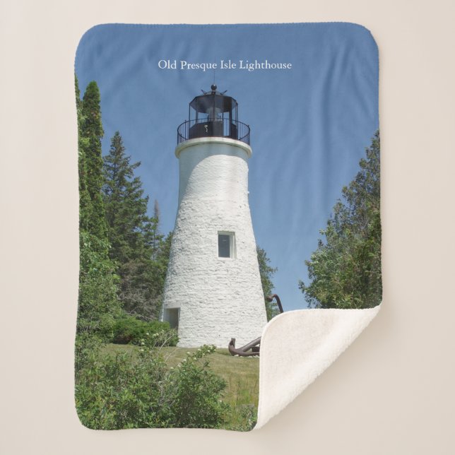 Ancien phare de Presque Isle couverture sherpa (Devant)