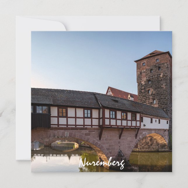 Ancien pont médiéval à Nuremberg, Allemagne (Devant)