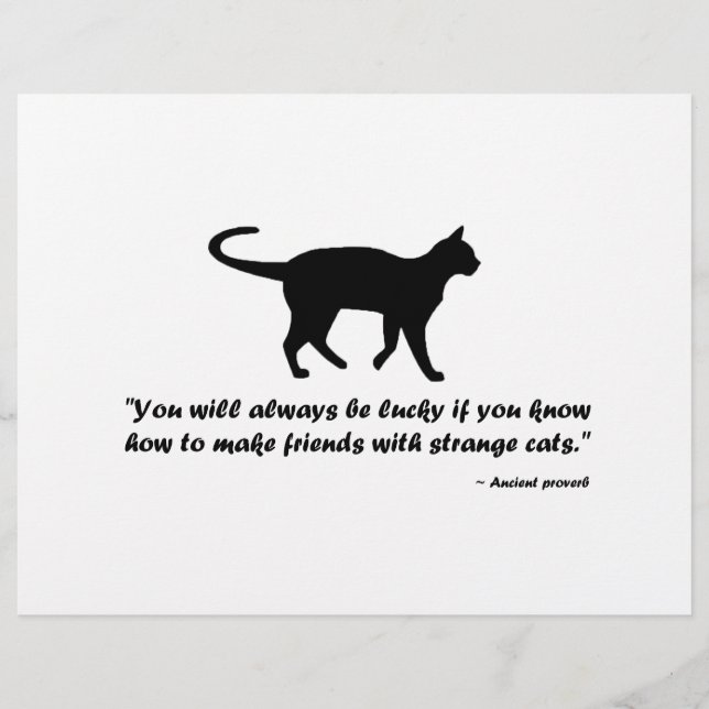 Ancien proverbe de chat (Devant)