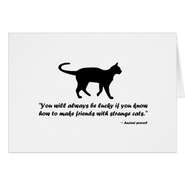 Ancien proverbe de chat (Devant horizontal)
