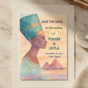 Ancien Regal égyptien Nefertiti Carte de sauvegard