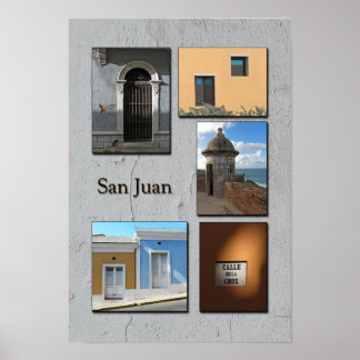 Ancien San Juan Photo Collage Poster