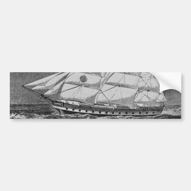 Ancien Sticker de pare-chocs de navire à voile (Devant)