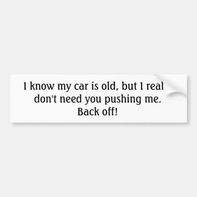 Ancien Sticker de pare-chocs voiture (Devant)