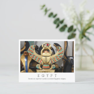Ancien symbole égyptien de carte postale Scarab