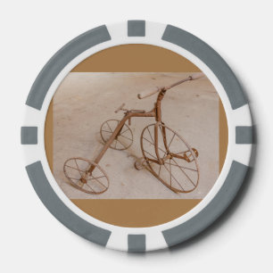 ANCIEN TRICYCLE 1928 JETONS DE POKER EN ARGILE