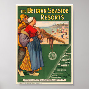 Ancienne affiche de stations balnéaires belges 191