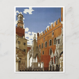 Ancienne Affiche de Voyage Italie Carte Postale