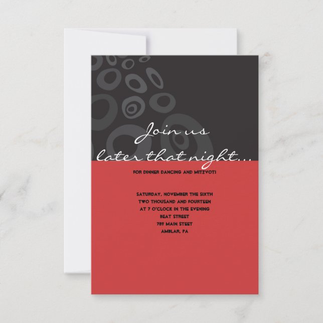 ANCIENNE Barre d'ARBRE Bat mitzvah Carte de fête (Devant)