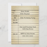 Ancienne carte de bibliothèque 60e anniversaire fê