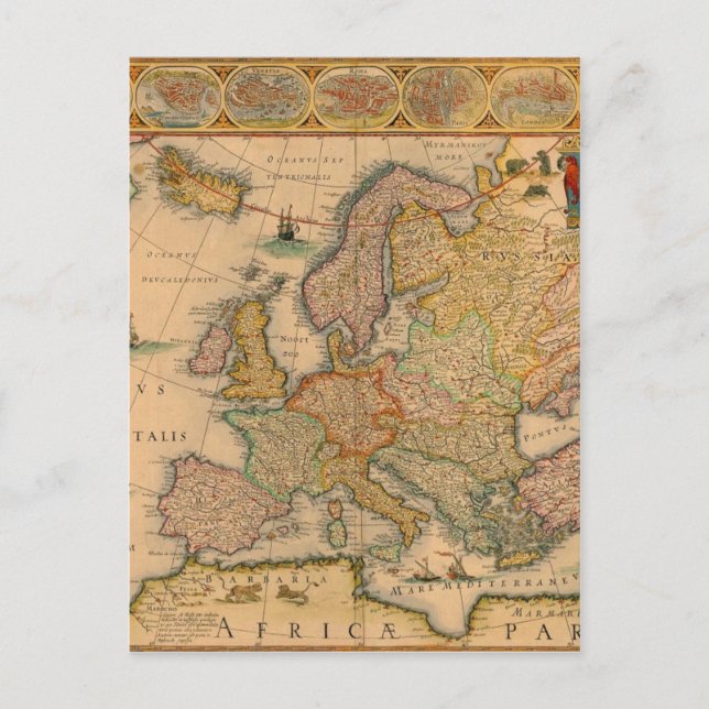 Ancienne carte de l'Europe (Devant)