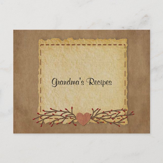Ancienne carte de recette Look papier (Devant)