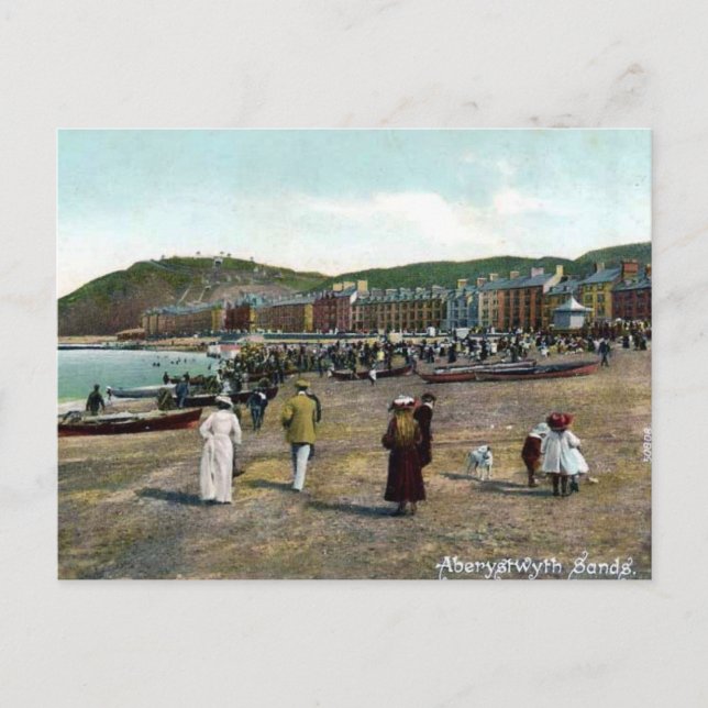 Ancienne carte postale - Aberystwyth Sands (Devant)