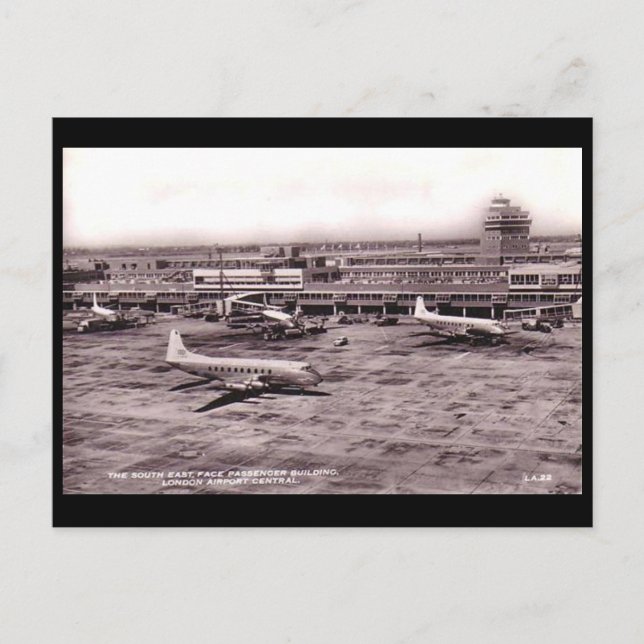 Ancienne carte postale - Aéroport d'Heathrow, Lond (Devant)