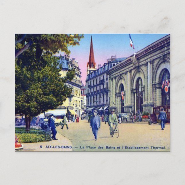 Ancienne carte postale - Aix-les-Bains, France (Devant)