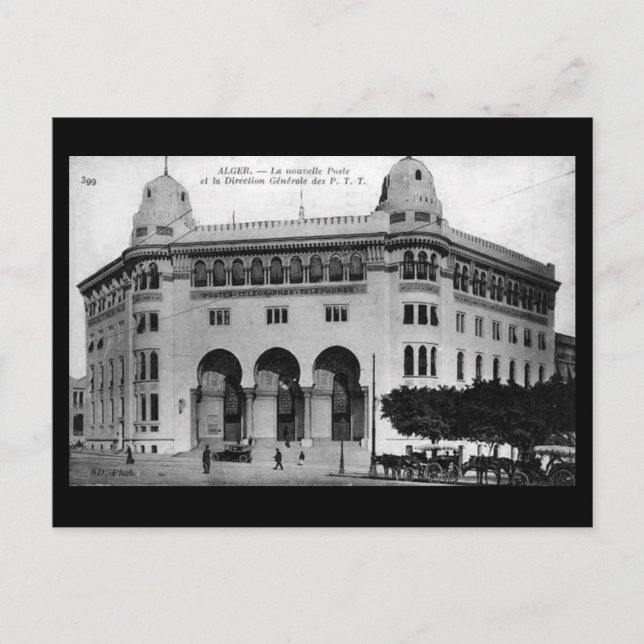 Ancienne carte postale - Alger Nouveau bureau de p (Devant)