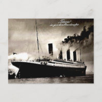 Ancienne carte postale allemande - Titanic