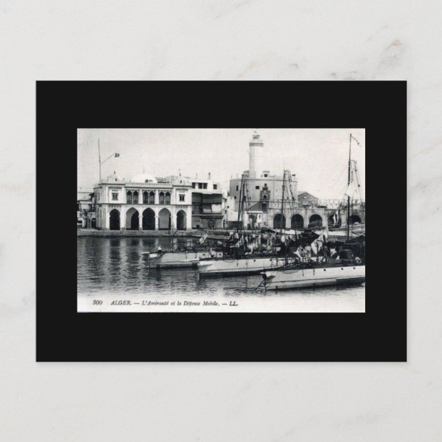 Ancienne carte postale, Amirauté, Alger (Devant)