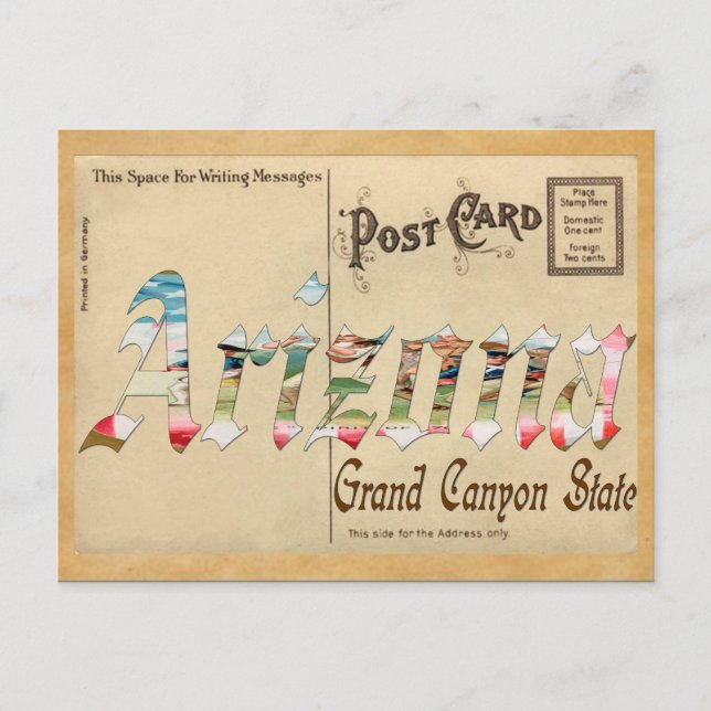 Ancienne carte postale Arizona (Devant)