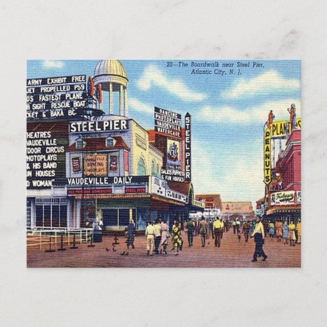 Ancienne carte postale - Atlantic City, New Jersey (Devant)