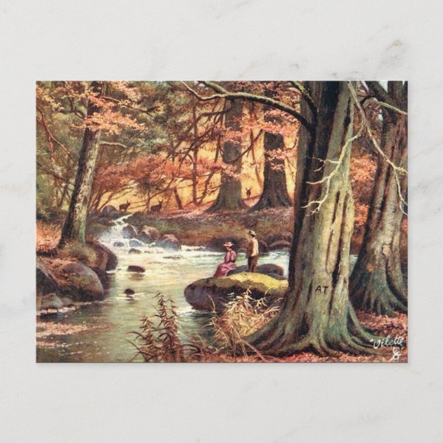 Ancienne carte postale - Automne (Devant)