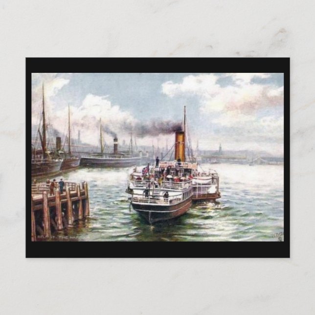 Ancienne carte postale - Belfast Harbour (Devant)