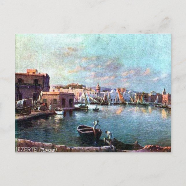 Ancienne carte postale - Bizerte, Tunisie (Devant)