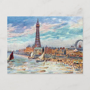 Ancienne carte postale - Blackpool, Lancashire