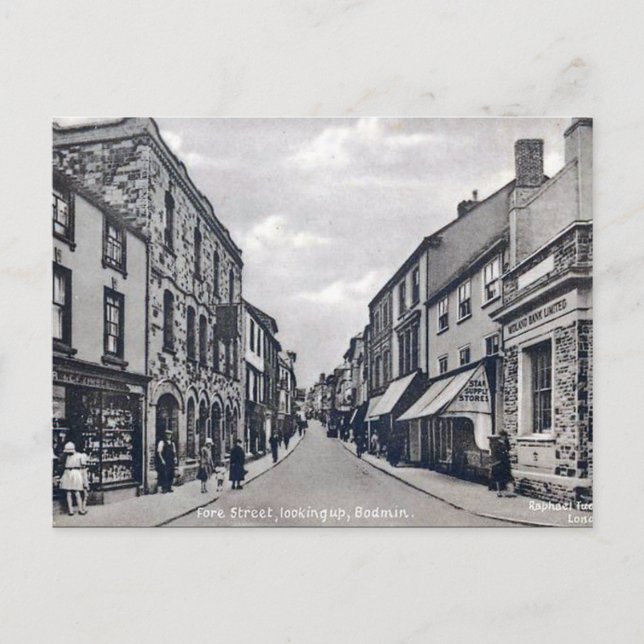 Ancienne carte postale - Bodmin, Cornouailles (Devant)