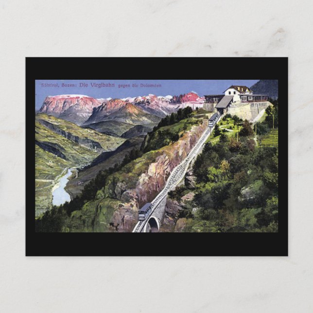 Ancienne carte postale - Bolzano, Virglbahn (Devant)