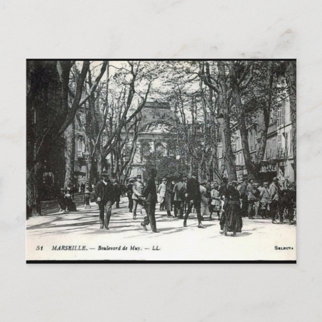 Ancienne carte postale - Boulevard de Muy, Marseil (Devant)