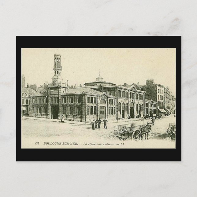 Ancienne carte postale - Boulogne Fish Market (Devant)