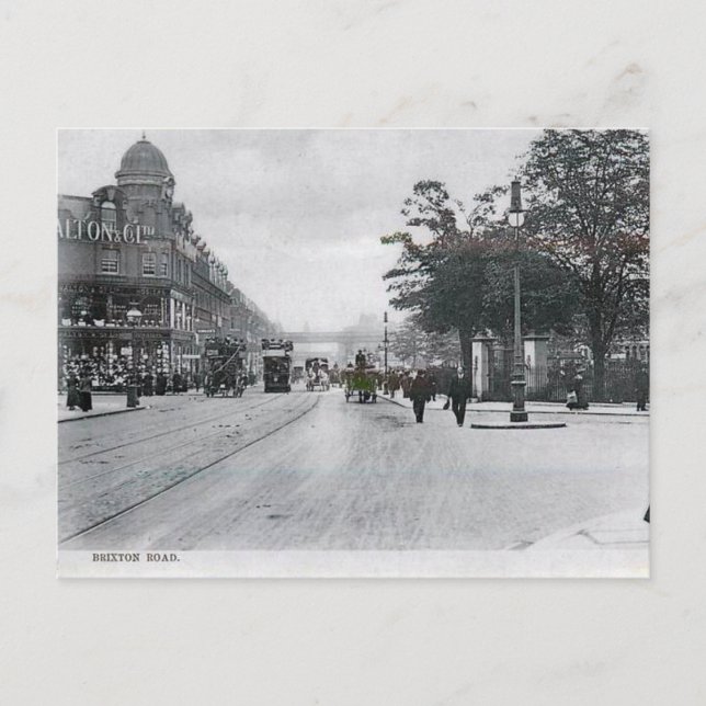 Ancienne carte postale - Brixton Road, Londres (Devant)