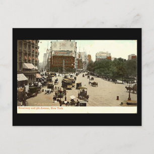 Ancienne carte postale, Broadway & 5th Ave, New Yo
