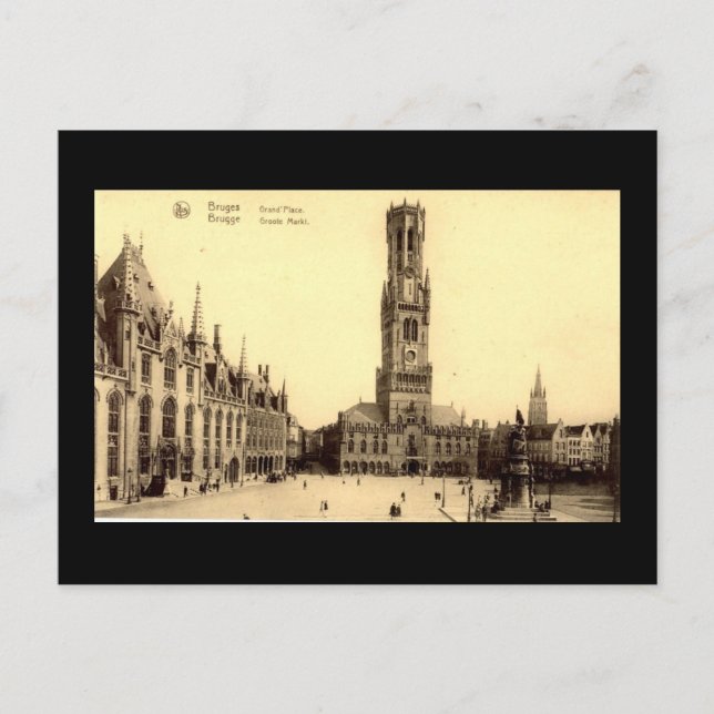 Ancienne carte postale, Bruges (Devant)