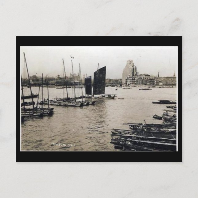 Ancienne carte postale - Bund, Shanghai, Chine (Devant)