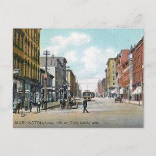 Ancienne carte postale - Burlington, Iowa, USA