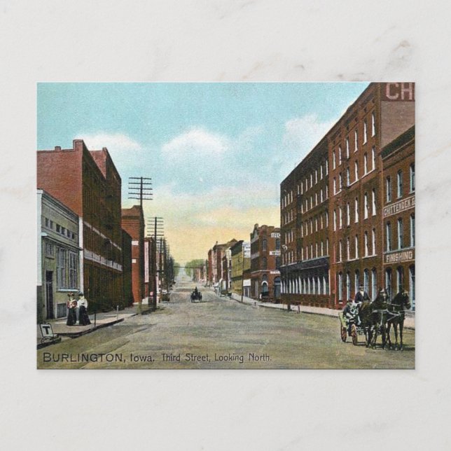 Ancienne carte postale - Burlington, Iowa, USA (Devant)