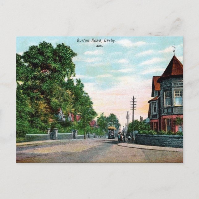 Ancienne carte postale - Buxton Road, Derby (Devant)